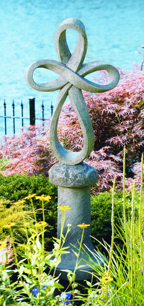 Eternity Cross Sculpture And Pedestal
